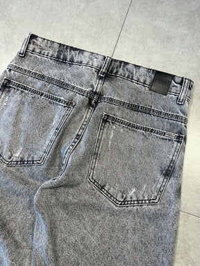 BERMUDA JEANS JORTS "GREY STONE" - 9060