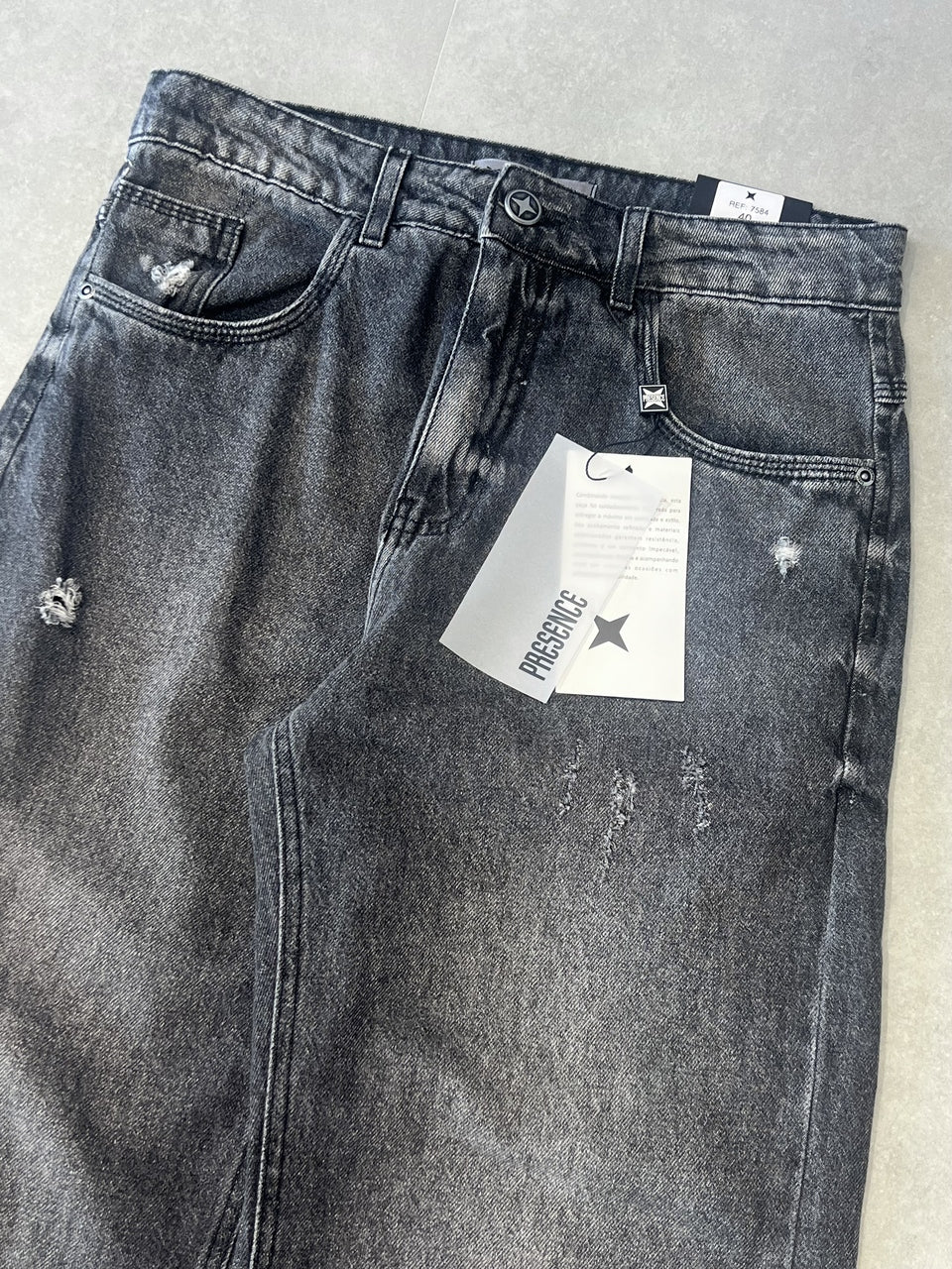 CALÇA JEANS BAGGY "BLACK STONE" - 7584