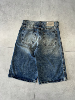 BERMUDA JEANS JORTS "BLUE FUSION" - 400