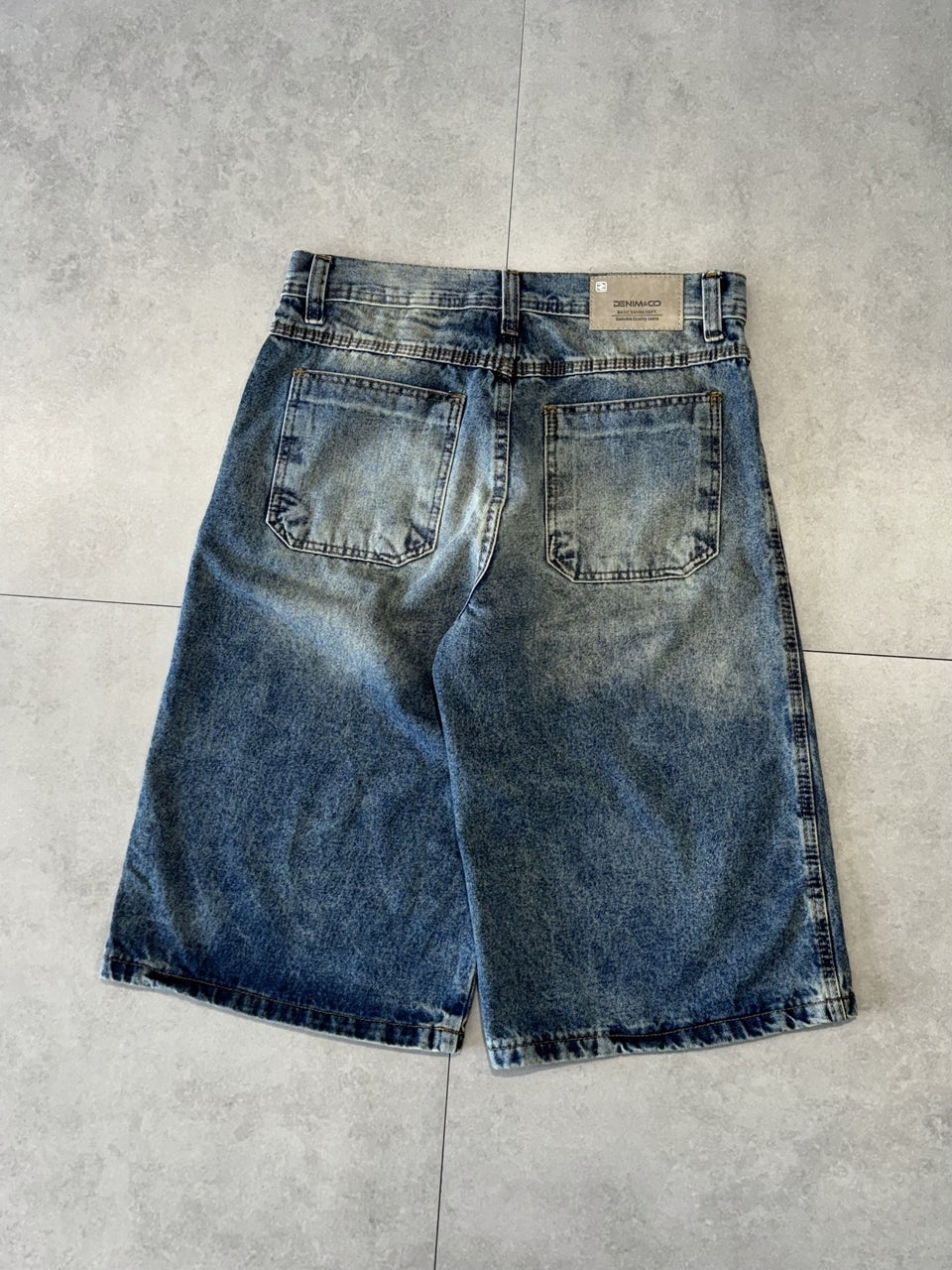 BERMUDA JEANS JORTS "BLUE FUSION" - 400