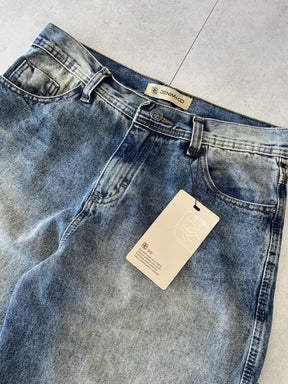BERMUDA JEANS JORTS "BLUE FUSION" - 400