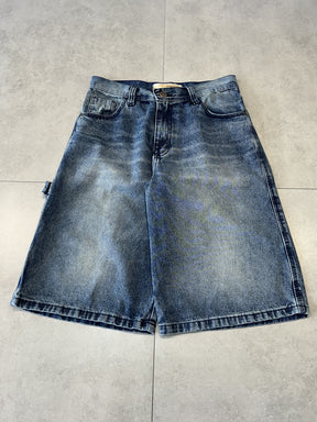 BERMUDA JEANS JORTS "BLUE FADE" - 2821