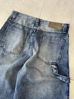 BERMUDA JEANS JORTS "BLUE FADE" - 2821