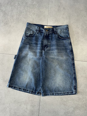 BERMUDA JEANS JORTS "BLUE FADE" - 2821
