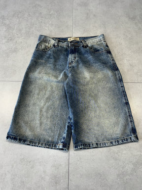 BERMUDA JEANS JORTS "BLUE FUSION" - 400