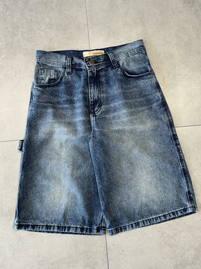 BERMUDA JEANS JORTS "BLUE FADE" - 2821
