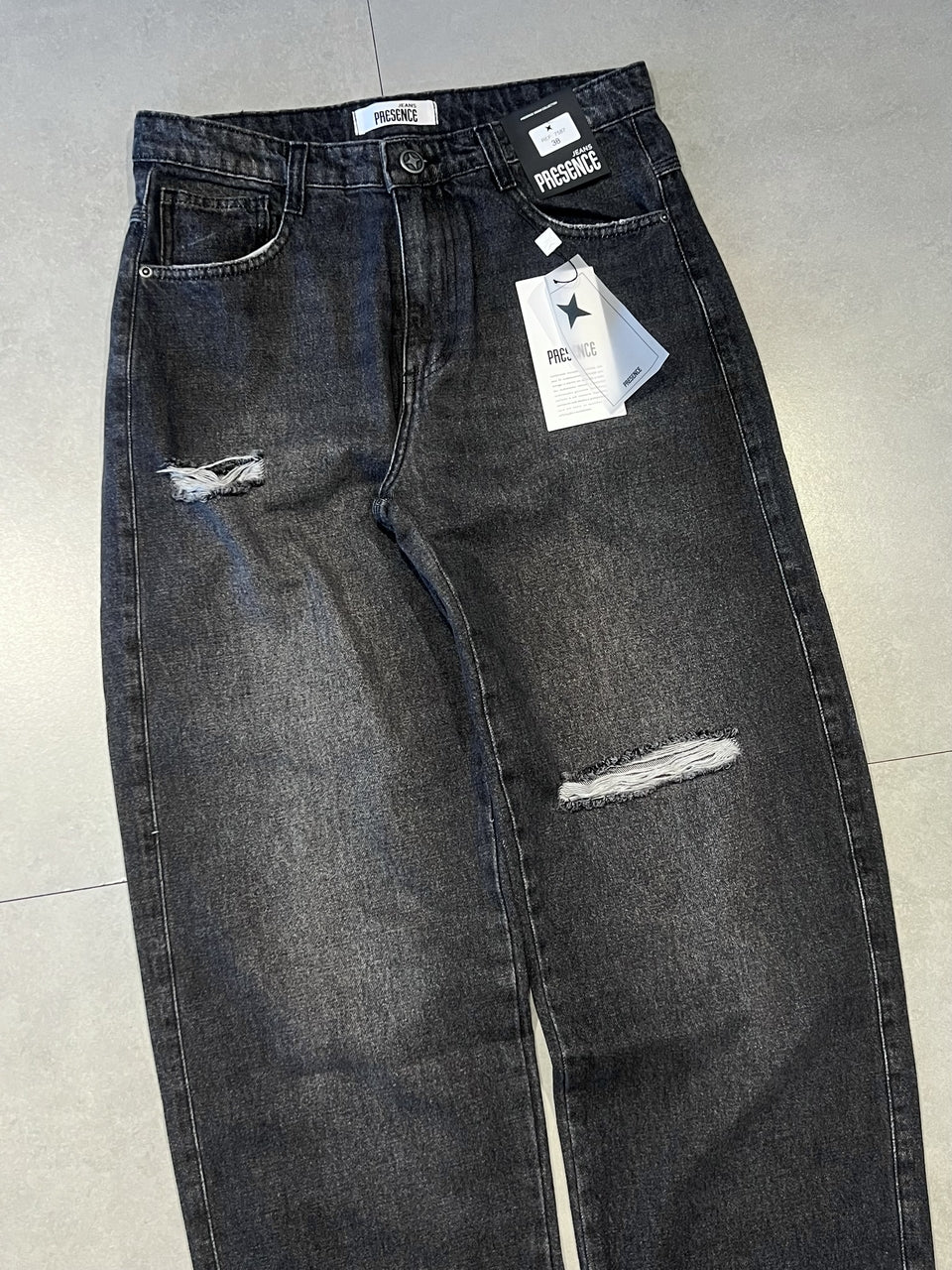 CALÇA JEANS BAGGY "DARK HOLES" - 7587