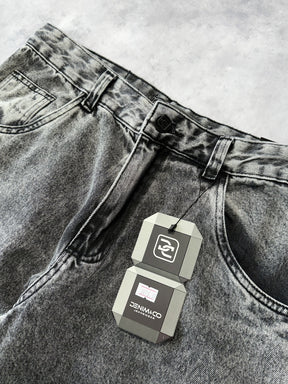 BERMUDA JEANS JORTS "DARK GREY" - 3073