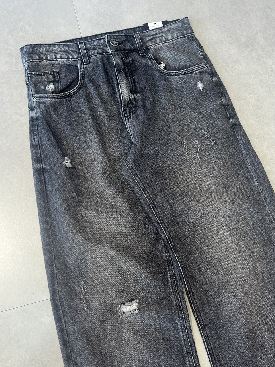 CALÇA JEANS BAGGY "BLACK STONE" - 7584