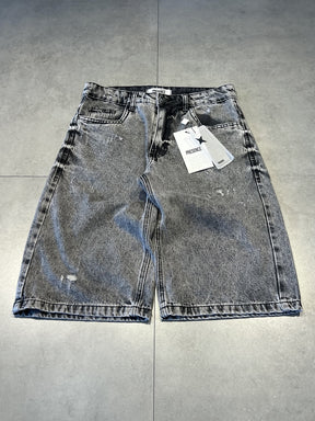 BERMUDA JEANS JORTS "GREY STONE" - 9060