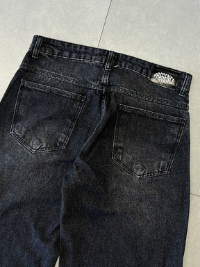 BERMUDA JEANS JORTS "SMOKY BLACK" - 9077