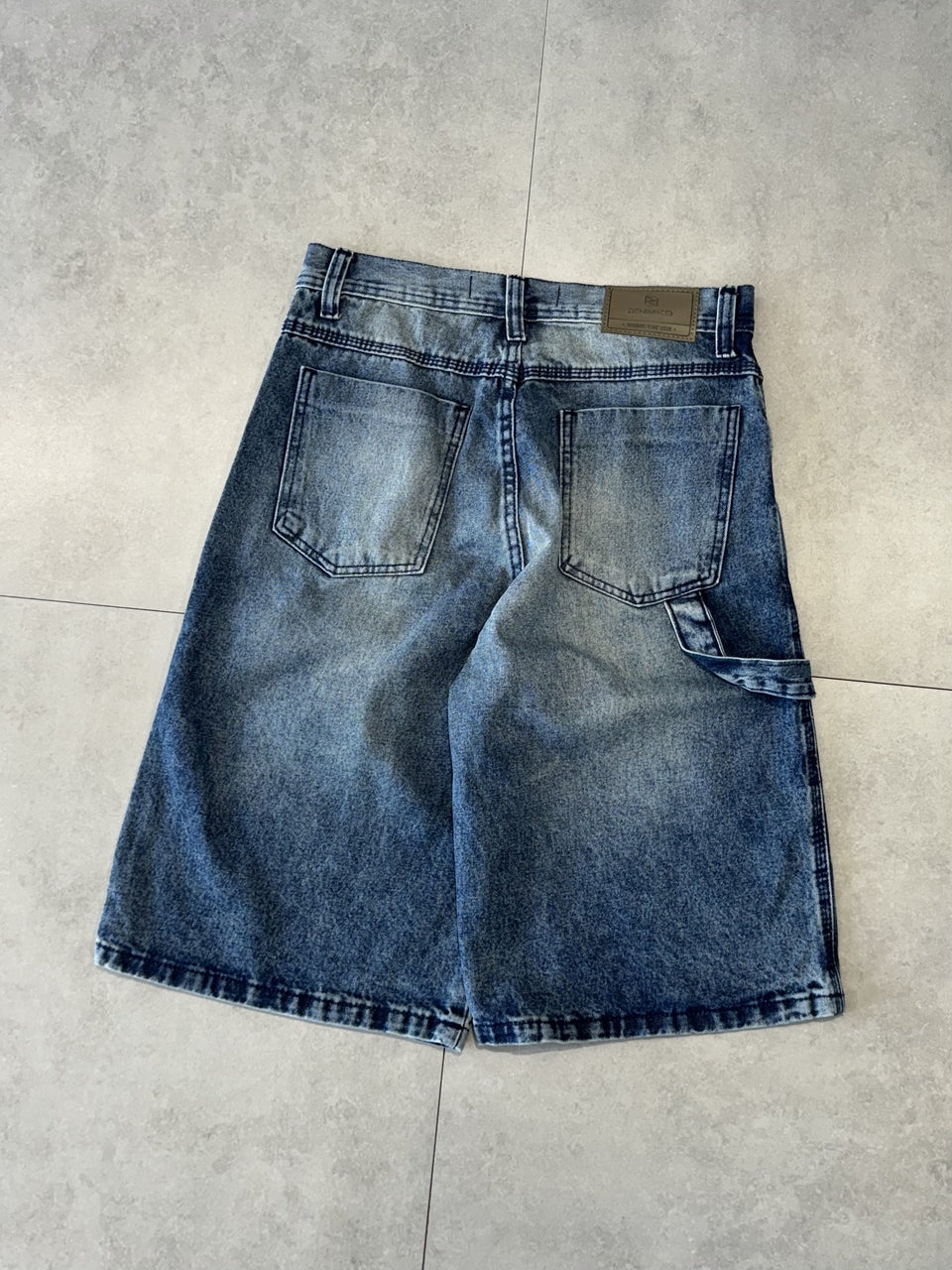 BERMUDA JEANS JORTS "BLUE FADE" - 2821