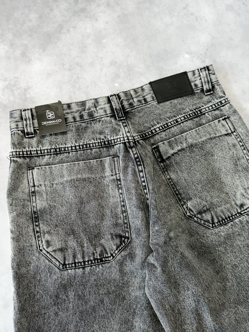 BERMUDA JEANS JORTS "DARK GREY" - 3073