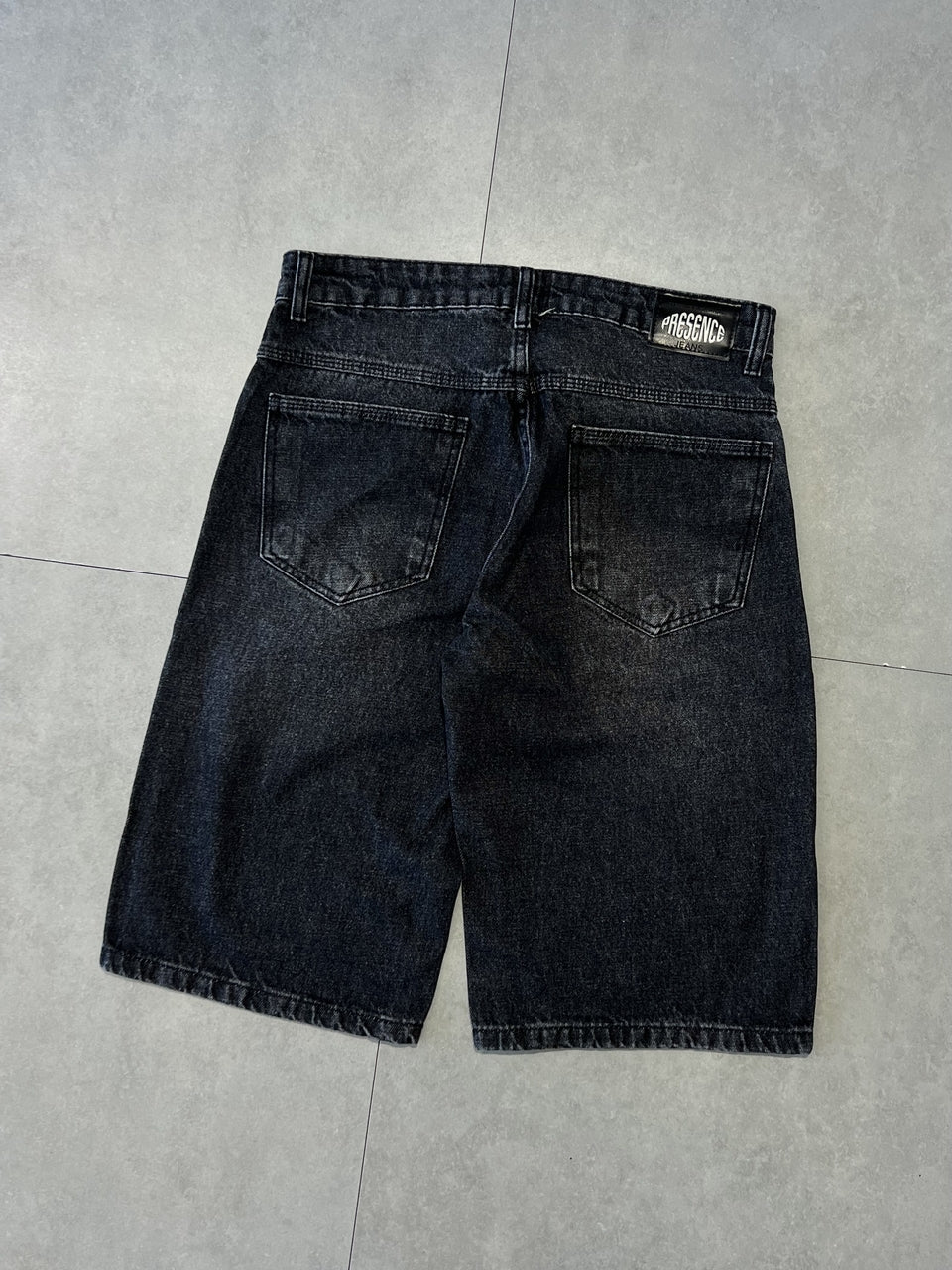 BERMUDA JEANS JORTS "SMOKY BLACK" - 9077