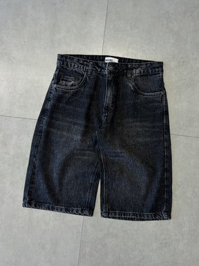 BERMUDA JEANS JORTS "SMOKY BLACK" - 9077