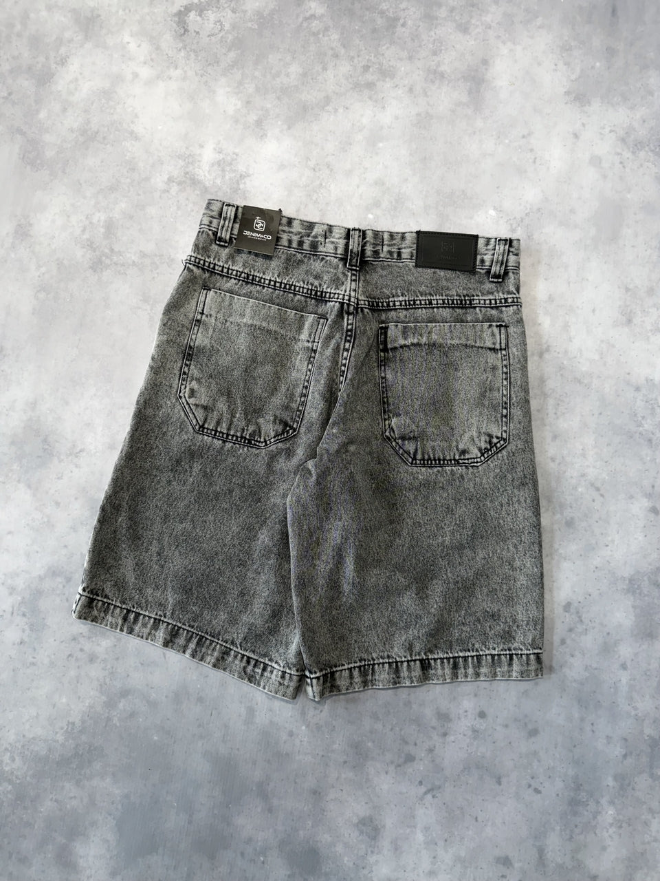 BERMUDA JEANS JORTS "DARK GREY" - 3073