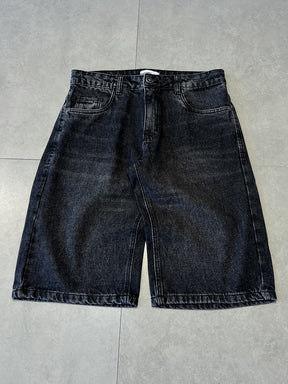 BERMUDA JEANS JORTS "SMOKY BLACK" - 9077